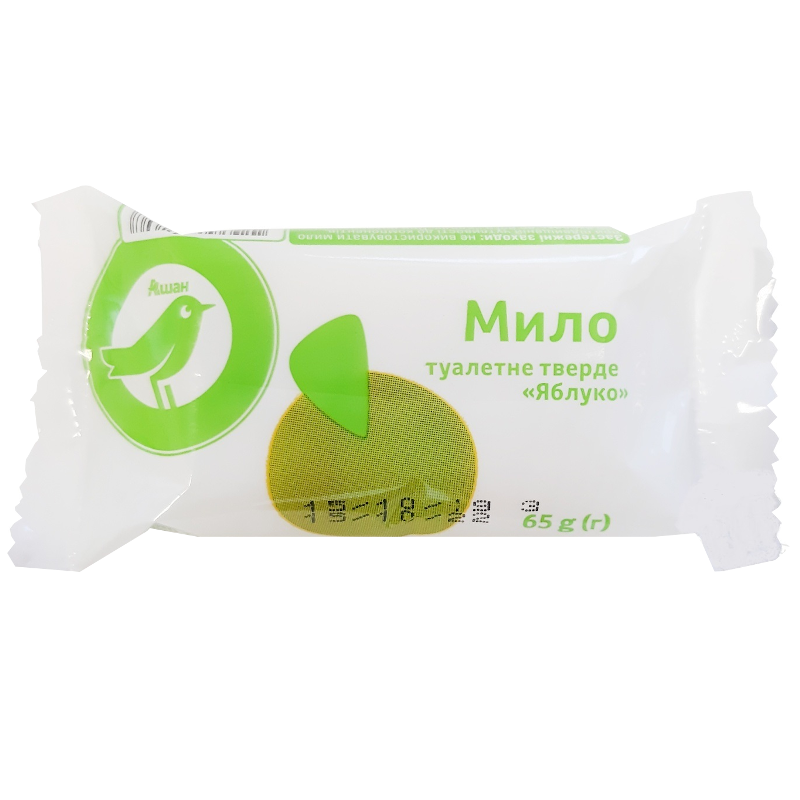 Мило тверде Ашан Тверде яблуко, туалетне, 70 г (4823090122607)